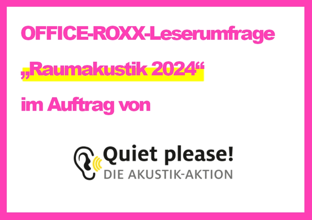 Die Ergebnisse der OFFICE-ROXX-Leserumfrage „Raumakustik 2024“. Abbildung: OFFICE ROXX