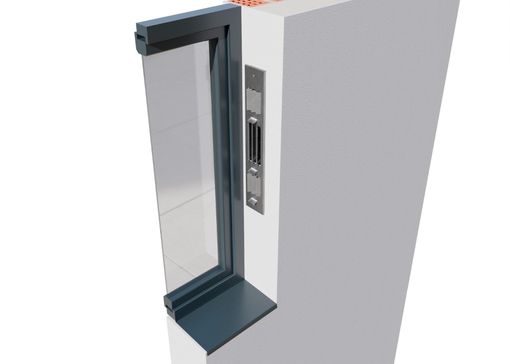 Die Außenblende aus rostfreiem Edelstahl fügt sich elegant in die Optik der Gebäudefassade ein. Mit dem Fensterlaibungselement verschwindet das Lüftungsgitter nahezu unsichtbar in der Fensterlaibung. Abbildung: Vallox GmbH