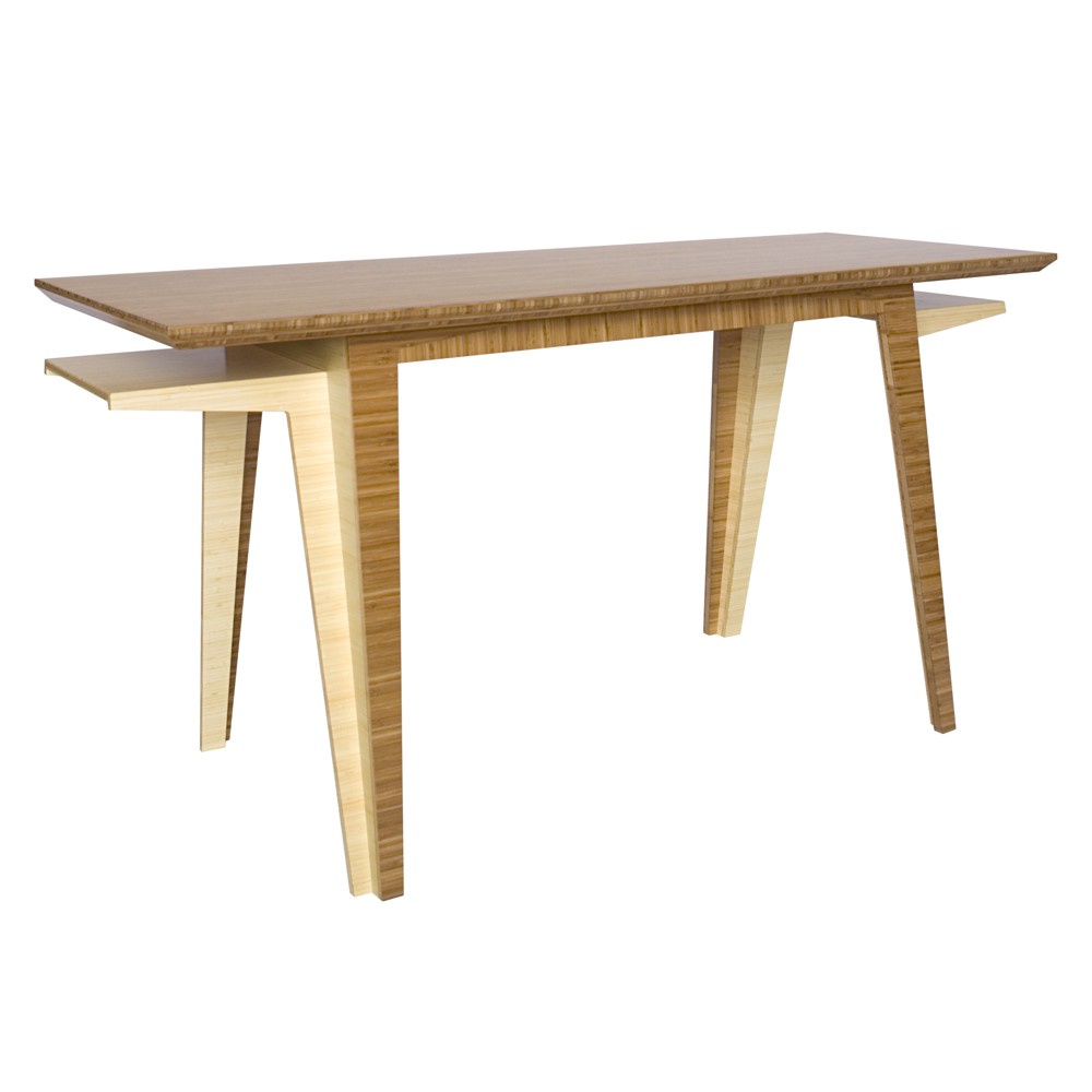 Klassisches Holz kombiniert mit Bambus: Delta Desk von Brave Space Design.