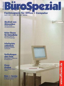 Büro Spezial 11/2001