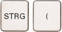 Shortcut Word „STRG + (“: Schriftgrad vergrößern.