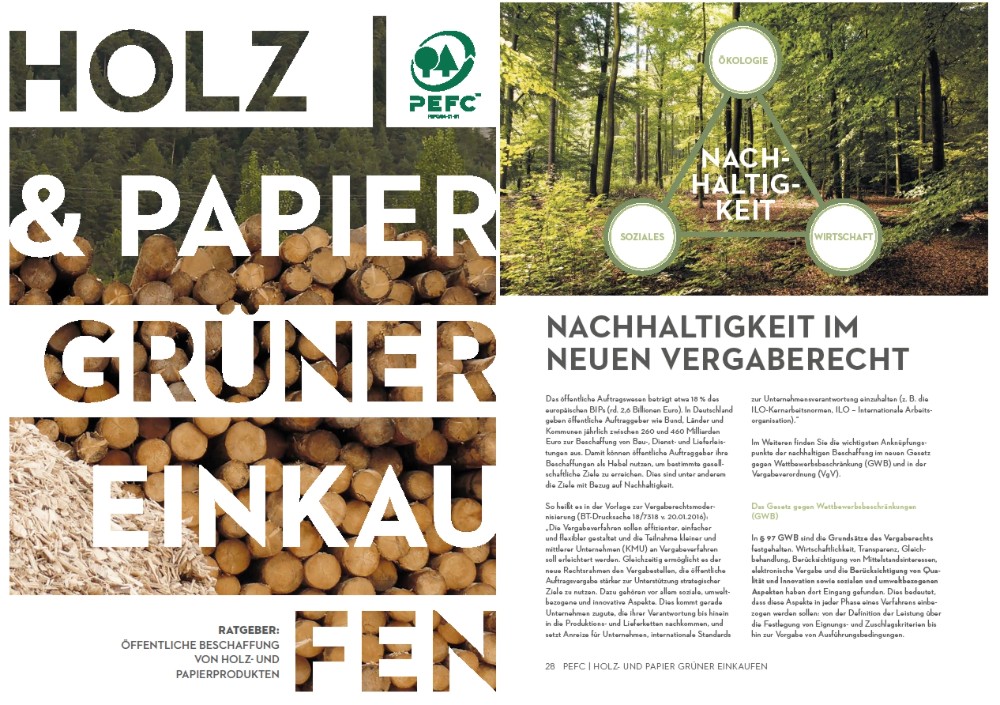 In Deutschland sind insgesamt rund 2.700 Unternehmen PEFC-zertifiziert. Sie bieten eine breite Palette an Holz- und Papierprodukten aus nachhaltigen Quellen. Abbildung: PEFC