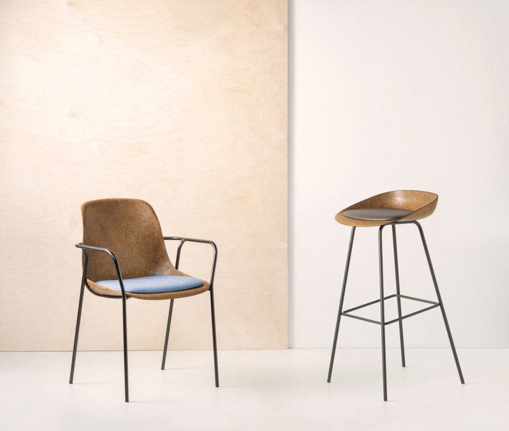 Die Sitzschale des Hemp besteht zu 100 Prozent aus Hanffasern und Harzen, die aus Restmaterialien hergestellt wurden. Abbildung: Vepa