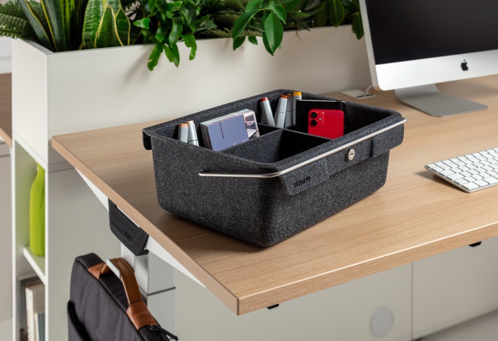 Die kompakte, persönliche Aufbewahrungsbox Winea Toolz MyKit. Abbildung: Wini Büromöbel
