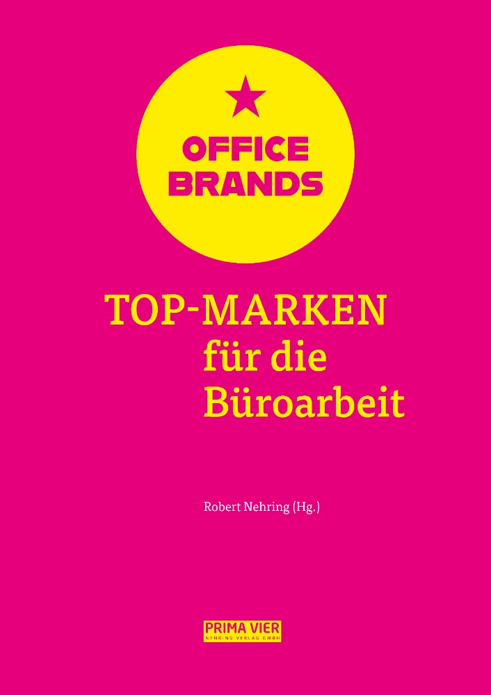 Fünf Exemplare des Sammelbandes „OFFICE BRANDS. Top-Marken für die Büroarbeit“ (Hg. Robert Nehring, PRIMA VIER Nehring Verlag, Berlin 2022, 176 S., DIN A4) im Wert von je 59,90 €.