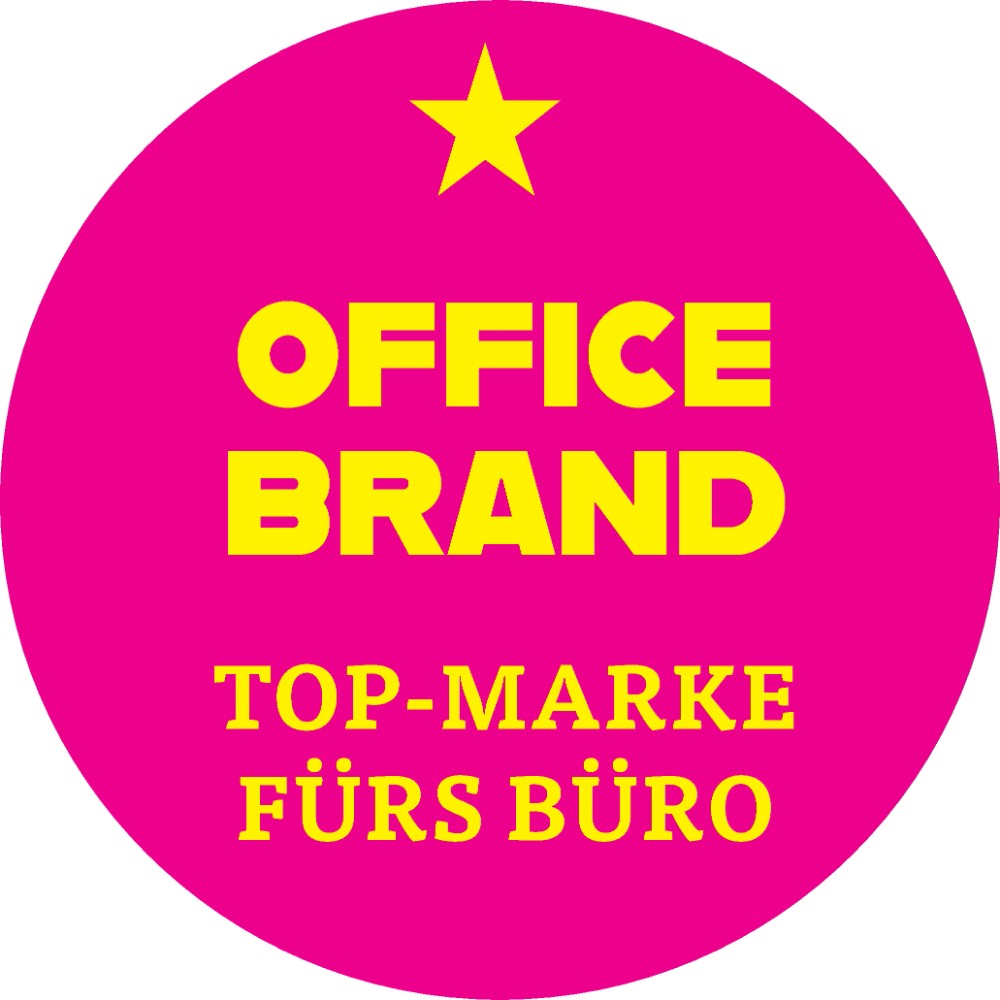 Button OFFICE BRAND. Top-Marke fürs Büro.