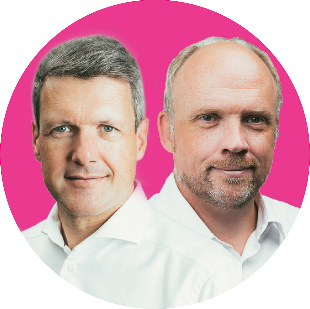 Peter Bachmann, CEO, und Hans-Peter Wulf, Managing Director Sales & Marketing. Abbildung: Bachmann Group 