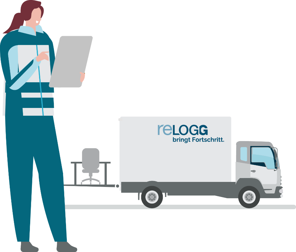 Relogg organisiert den Transport des Inventars sicher und effizient. Abbildung: Relogg