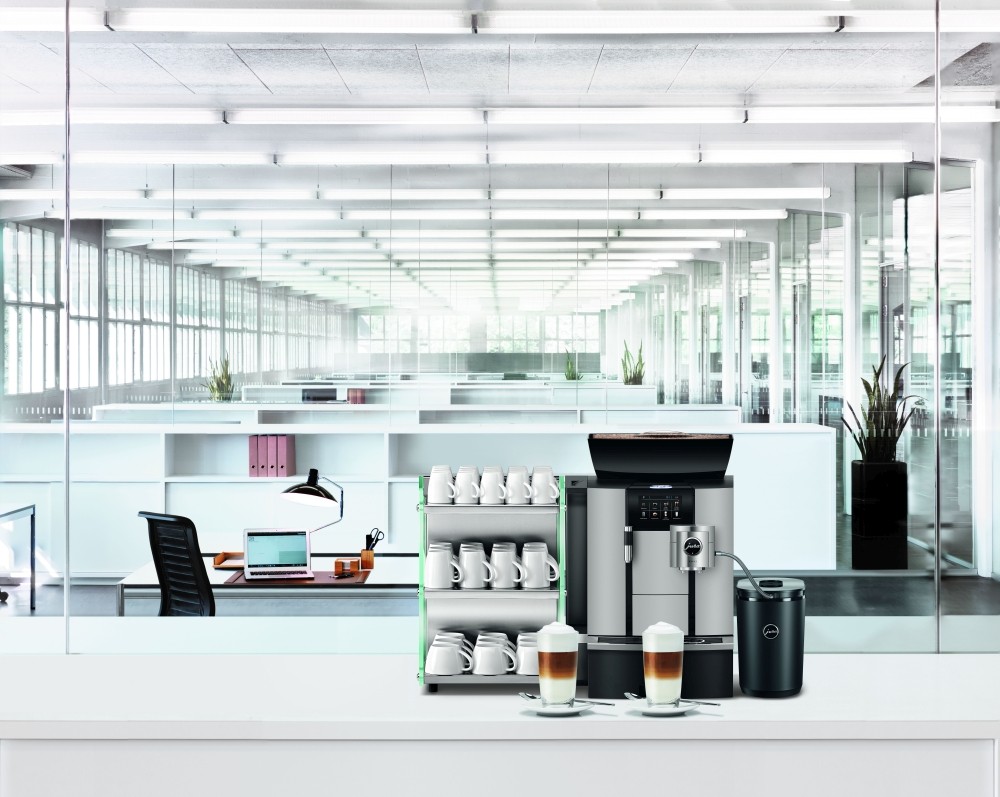 Für den großen Kaffeedurst und Spezialitätenvielfalt im Büro der ideale Partner: die GIGA X3. Abbildung: Jura Gastro