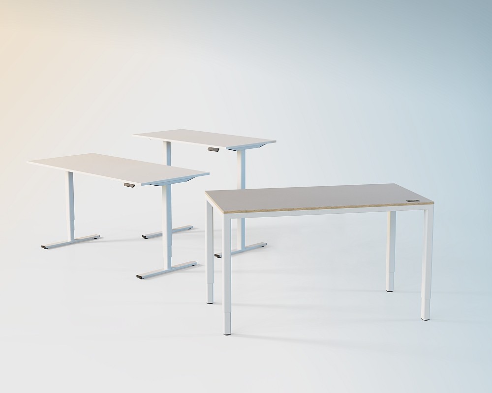Die verstellbaren Tischrahmen der LOGICflex-Familie bringen das Beste aus Qualität, Technologie und Design in jedes Arbeitsumfeld. Abbildung: Logicdata