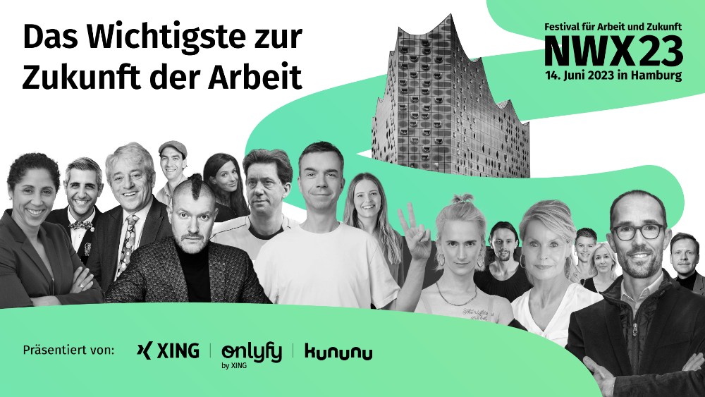 OFFICE ROXX ist Medienpartner der New Work Experience 2023 in der Elbphilharmonie Hamburg. Abbildung: New Work SE
