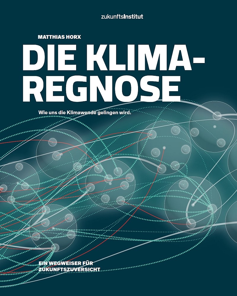 Matthias Horx: Die Klima-Regnose – Wie uns die Klimawende gelingen wird, Zukunftsinstitut, 88 S., 100 €.
