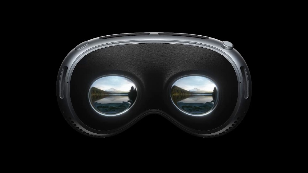 Die Datenbrille Apple Vision Pro macht VR-Anwendungen und -Technik erlebbar. Abbildung: Apple 
