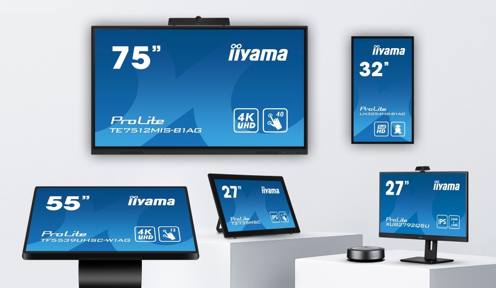 Das Portfolio von iiyama bietet Display-Lösungen für nahezu jeden Anwendungsbereich – privat oder geschäftlich. Abbildung: iiyama