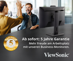 ViewSonic Technology GmbH: 5 Jahre Garantie, ein Versprechen, auf das Sie zählen können.