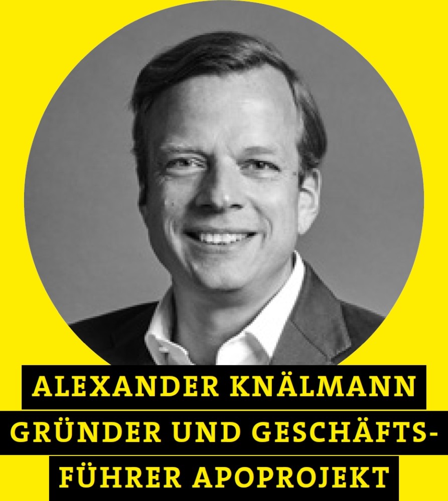  Alexander Knälmann, Gründer und Geschäftsführer, apoprojekt. Abbildung apoprojekt