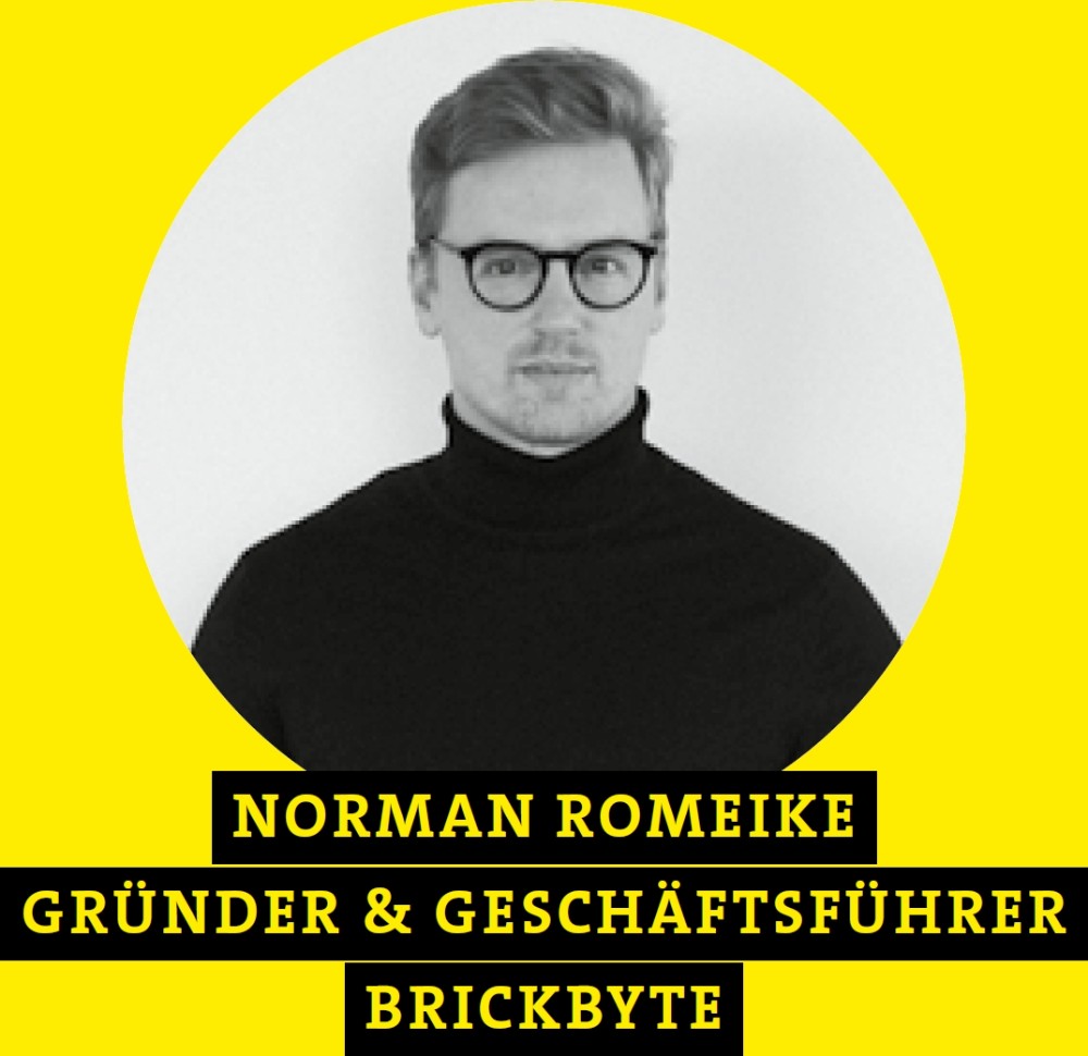 Norman Romeike, Gründer & Geschäftsführer, Brickbyte. Abbildung Brickbyte