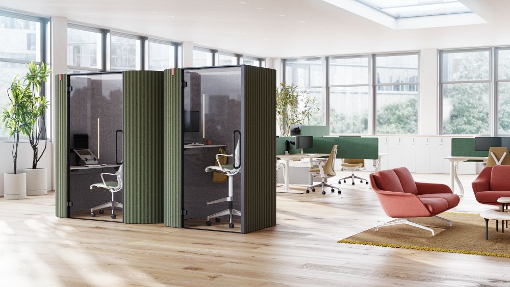 Der Bay Work Pod ist ein Rückzugsort im Büro. Abbildung: MillerKnoll