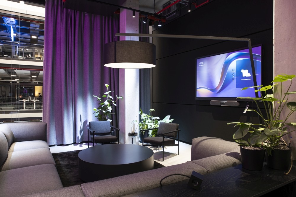 Collaboration-Space: Die Arbeitswelt der Zukunft ist attraktiv, erlebnisorientiert und digital. Abbildung: Serviceplan Group