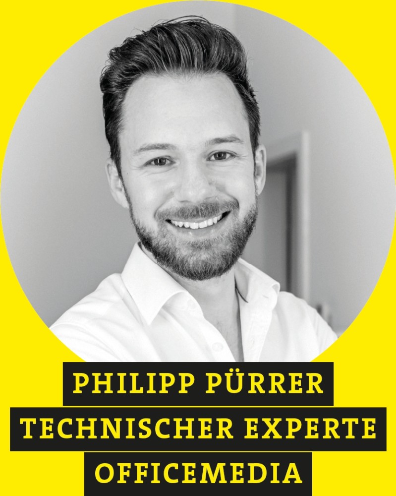Philipp Pürrer, Technischer Experte OfficeMedia Wien. Abbildung: OfficeMedia