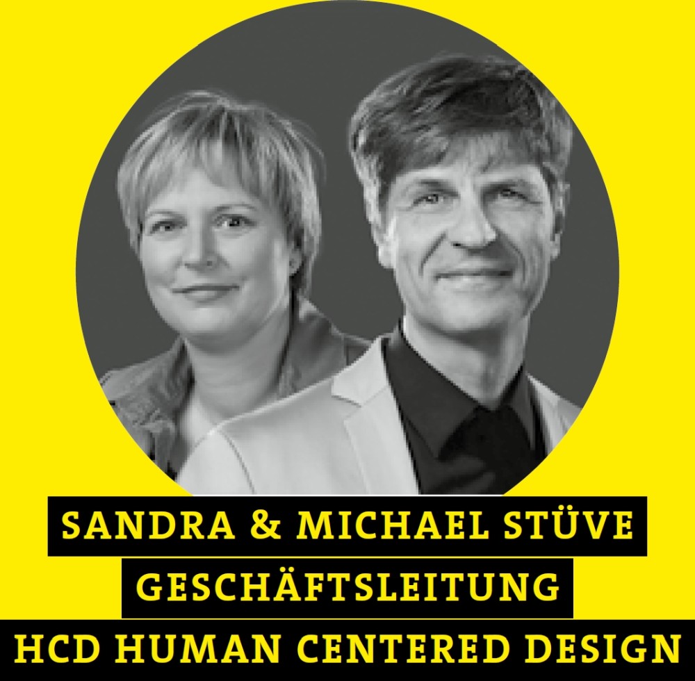 Sandra & Michael Stüve, Geschäftsleitung, HCD Human Centered Design. Abbildung HCD Human Centered Design