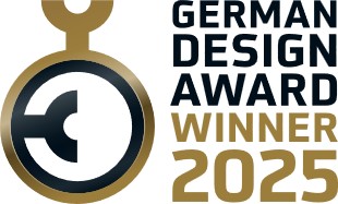 Logo German Design Award 2025 quer. Abbildung: GDA