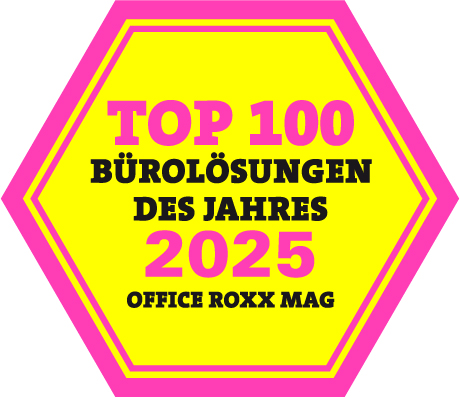 Logo OFFICE ROXX die Top 100 Bürolösungen des Jahres 2025, OFFICE ROXX Mag #01.25