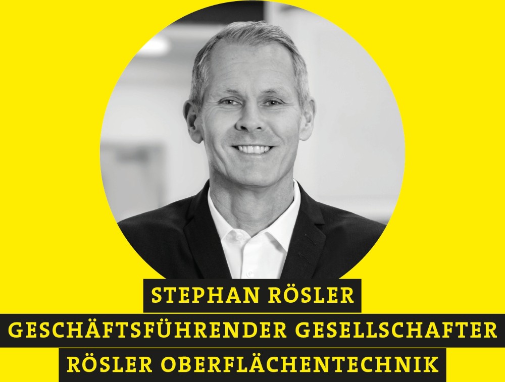 Stephan Rösler, Geschäftsführender Gesellschafter, Rösler Oberflächentechnik. Abbildung: Rösler