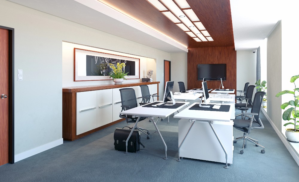Aktuelle Technik und stilvolle Möbel – dank Leasing bleibt das Büro auf dem neuesten Stand. Abbildung: Vicnt2815, Depositphotos