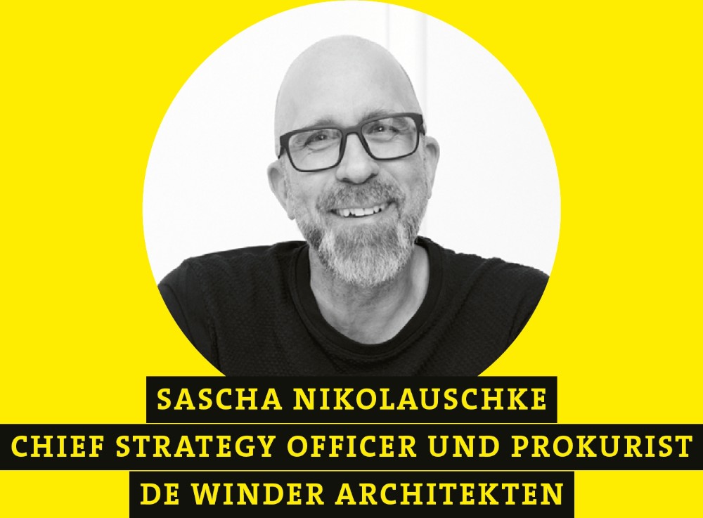 Sascha Nikolauschke, Chief Strategy Officer & Prokurist, de Winder Architekten. Abbildung: Mark Seelen Photography