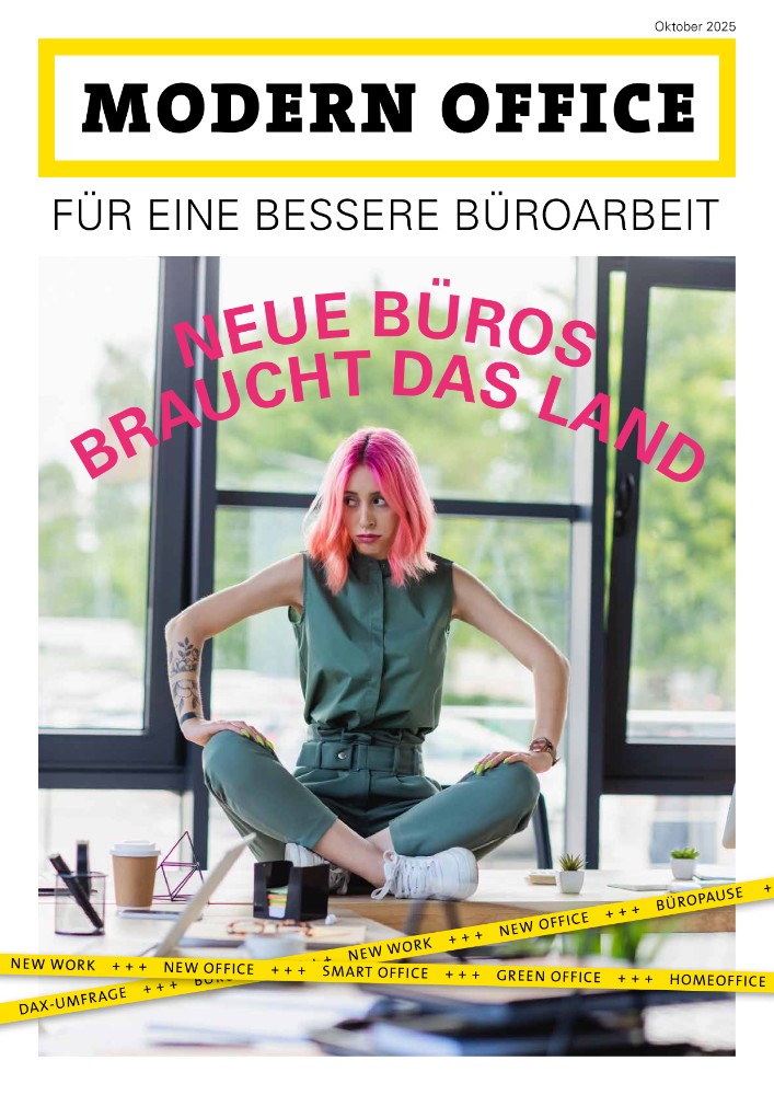 MODERN OFFICE „Neue Büros braucht das Land“: Vom 20. bis 25. Oktober 2025 täglich im Digitalangebot der Frankfurter Allgemeinen Zeitung. Abbildung: MODERN OFFICE