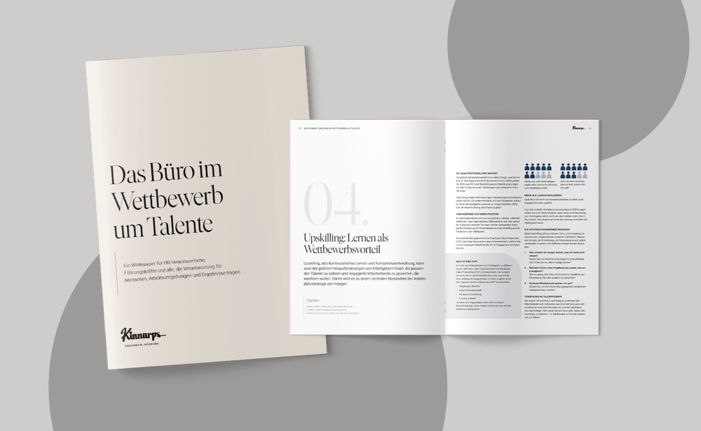 Das Kinnarps-Whitepaper zeigt, wie das Büro zum Wettbewerbsvorteil für Unternehmen wird. Abbildung: Kinnarps