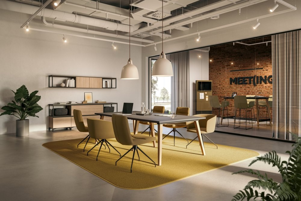 Die Farbwelten von Assmann setzen Impulse in modernen Arbeitsumgebungen: harmonisch und unaufdringlich. Abbildung: Assmann