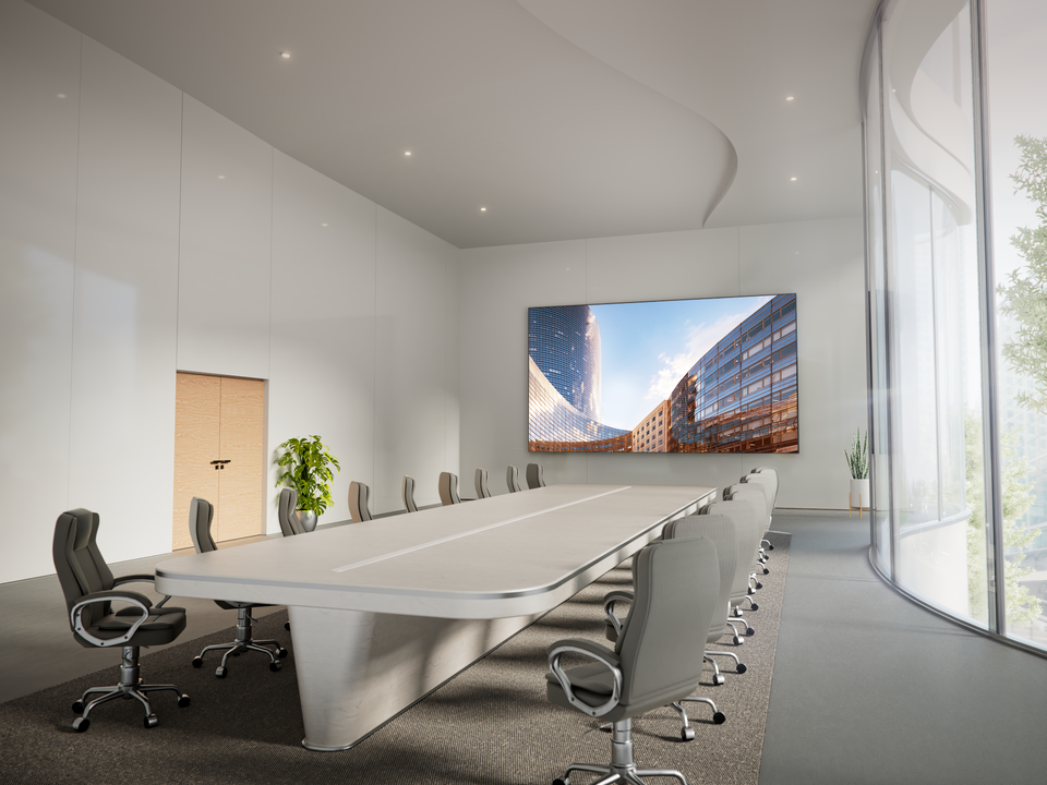 Die Displays der LDE-Serie von Viewsonic eignen sich gut für mittelgroße Besprechungsräume in Unternehmen. Abbildung: Viewsonic