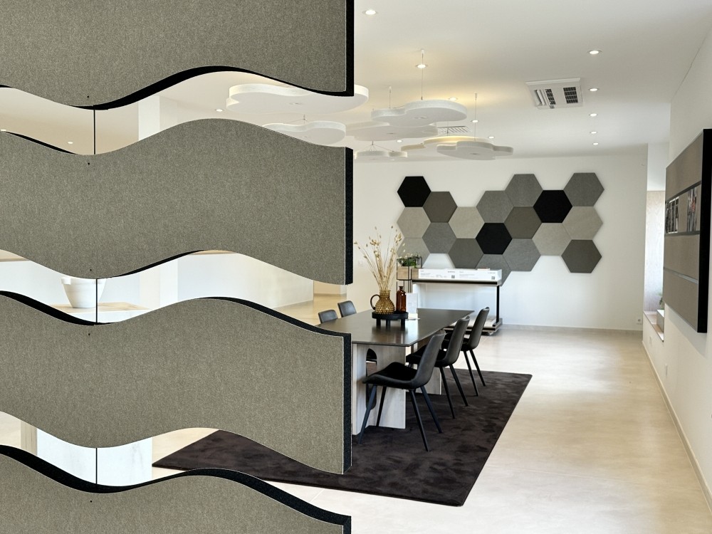 Der Raumteiler Pendula-Wave wurde im großen offenen Konferenzraum verwendet. Abbildung: Götessons