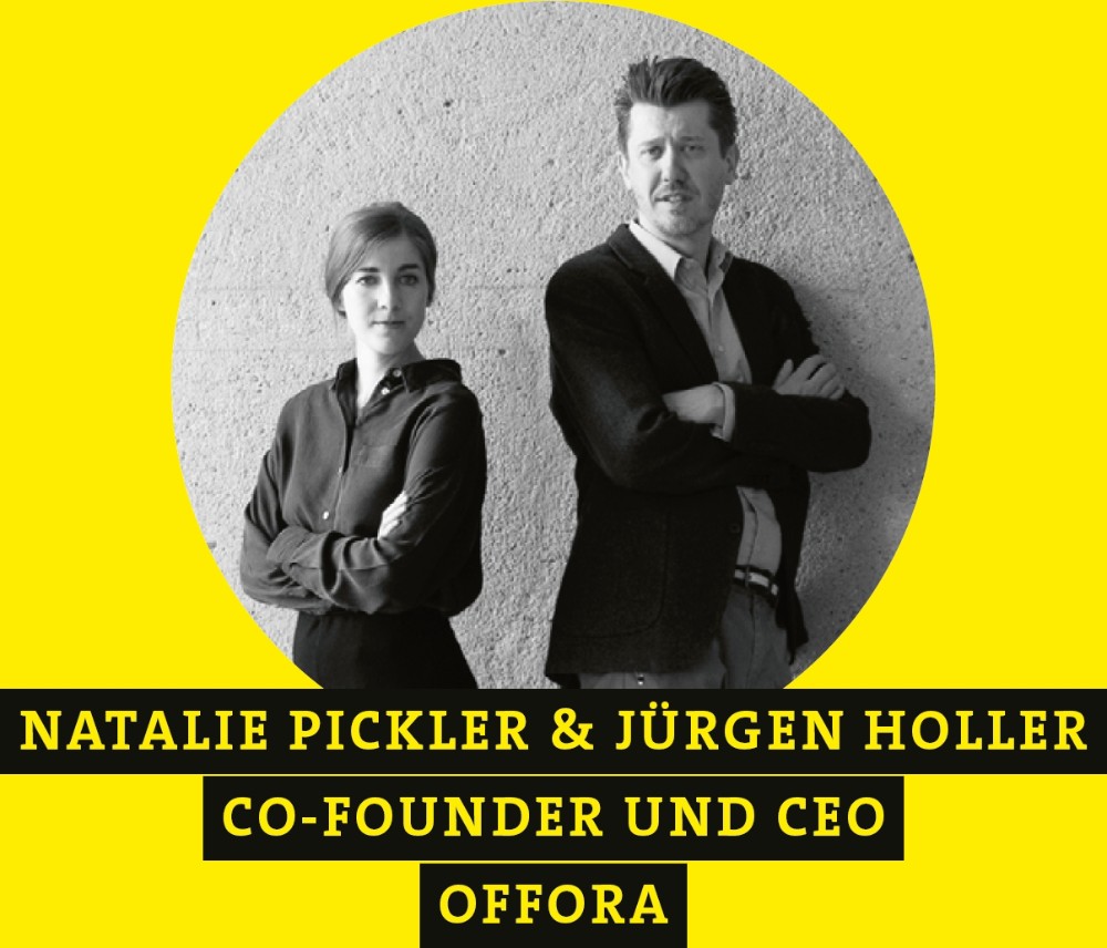 Natalie Pickler & Jürgen Holler, Co-Founder & CEO, Offora. Abbildung Offora