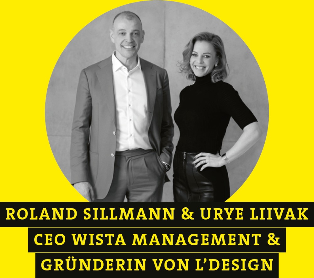 Roland Sillmann & Urye Liivak, CEO Wista Management & Gründerin von L’design. Abbildung: va.visualarts