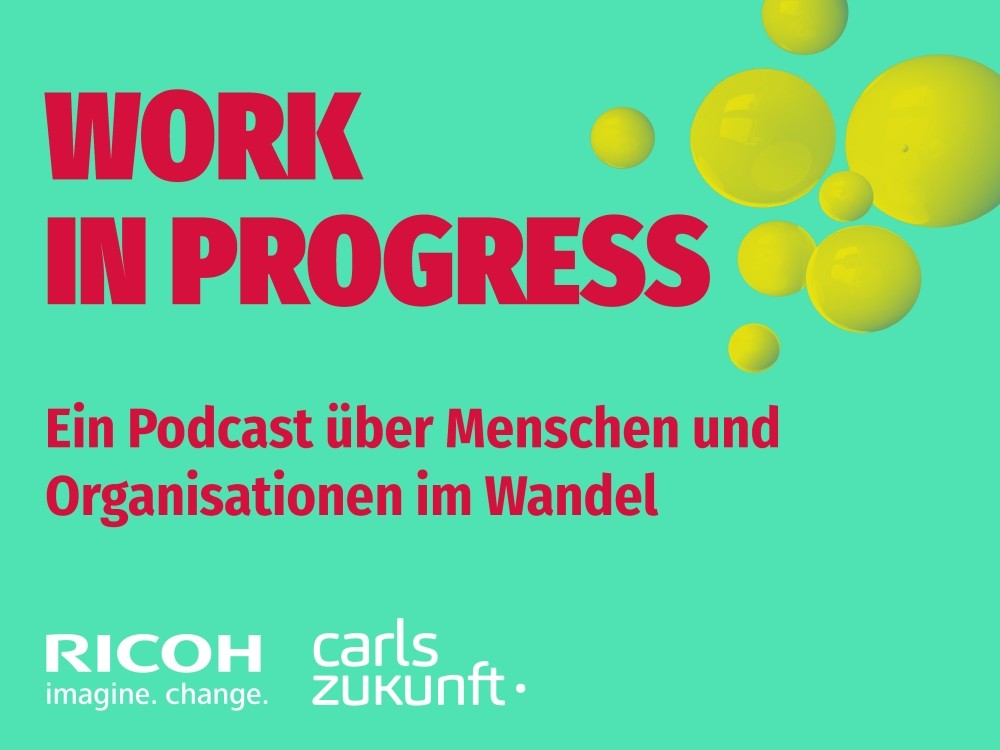 Büro neu denken: Im Podcast „Work in Progress“ wird die Zukunft der Arbeit greifbar. Abbildung: Ricoh