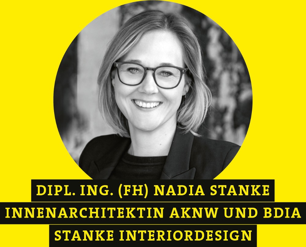 Dipl. Ing. (FH) Nadia Stanke Innenarchitektin AKNW und BDIA, Stanke Interiordesign. Abbildung: Stanke Interiordesign